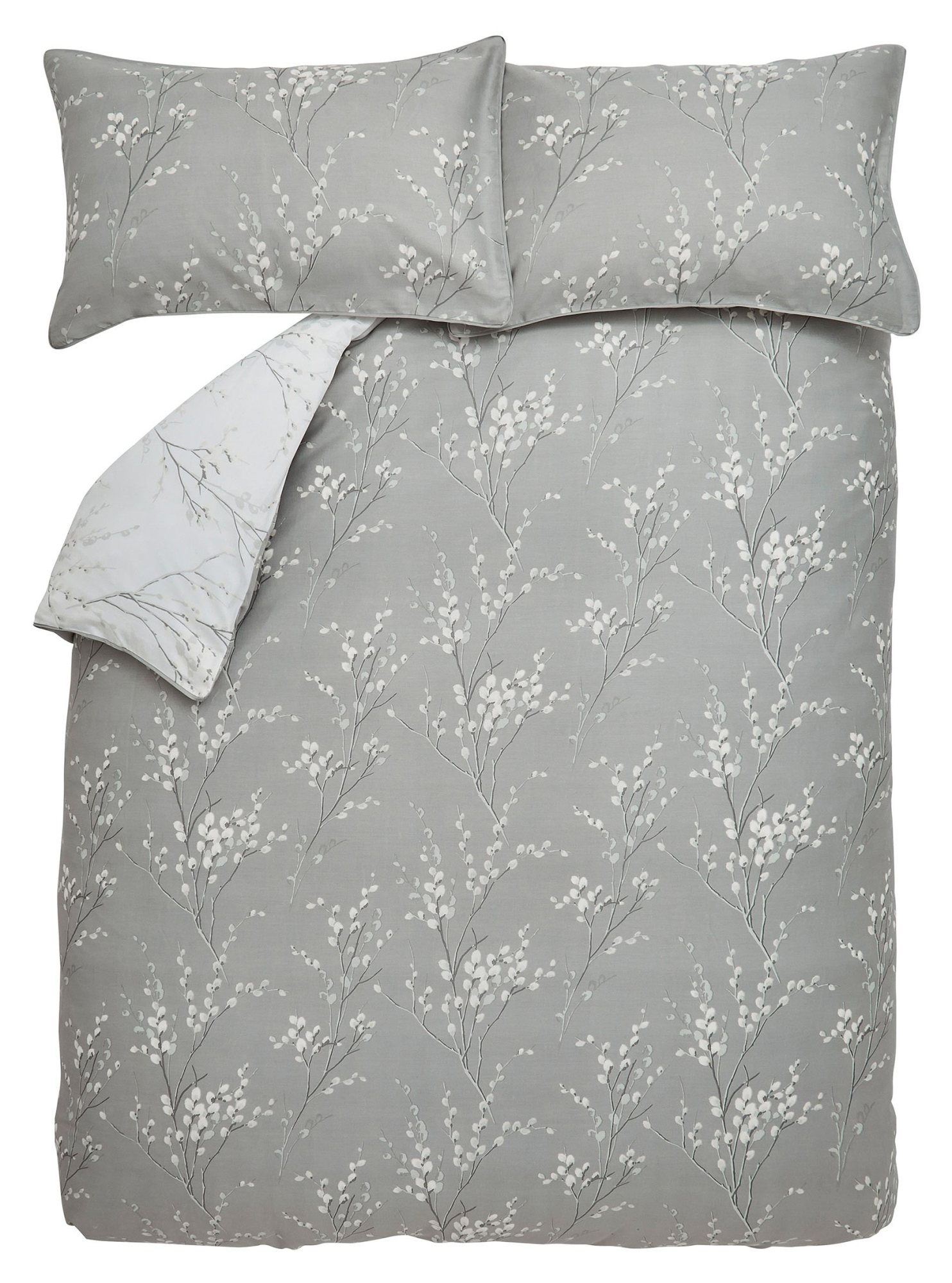 Laura Ashley Pussy Willow Steel Grey Duvet Set Aldiss