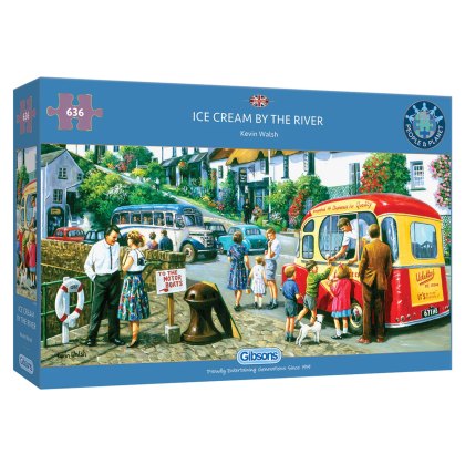 Gibsons Ice Cream By The River 636Pc Puzzle Gibsons Ice Cream By The River 636Pc Puzzle