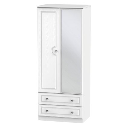 Krystal 2ft6in 2 Drawer Mirror Wardrobe Krystal 2ft6in 2 Drawer Mirror Wardrobe