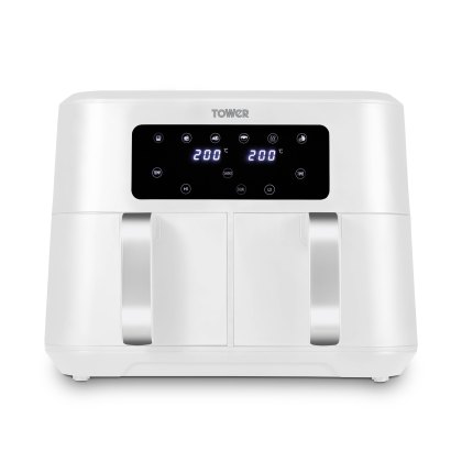 Tower Vortex White 8.5L Dual Basket Air Fryer Tower Vortex White 8.5L Dual Basket Air Fryer