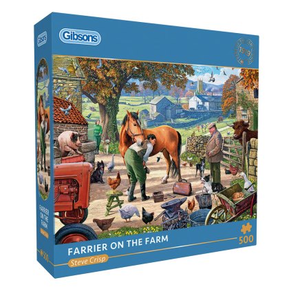 Gibsons Farrier on the Farm 500 Piece Puzzle Gibsons Farrier on the Farm 500 Piece Puzzle