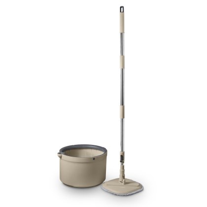 Tower Duo Compact Spin Mop Latte & Grey Tower Duo Compact Spin Mop Latte & Grey