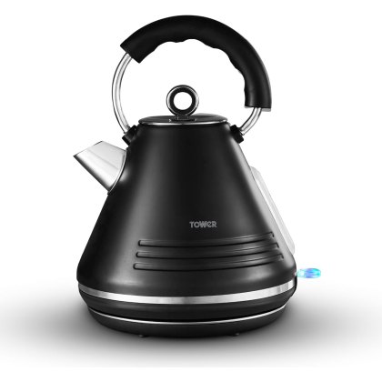 Tower Ash 1.7L Pyramid Kettle Black Tower Ash 1.7L Pyramid Kettle Black