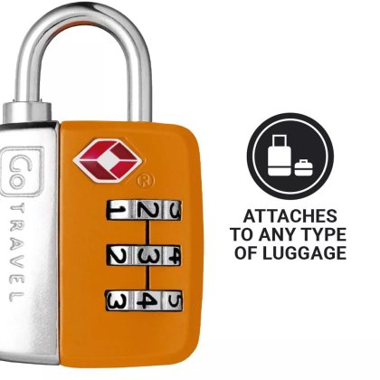 Go Travel Combi Twin Padlocks TSA Orange Go Travel Combi Twin Padlocks TSA Orange