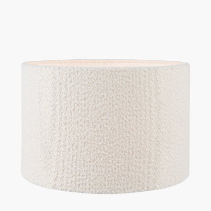 Pacific Rouen 30cm White Boucle Cylinder Lampshade Pacific Rouen 30cm White Boucle Cylinder Lampshade