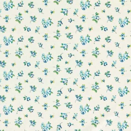 Rosebud Cobalt Matt PVC Fabric Rosebud Cobalt Matt PVC Fabric