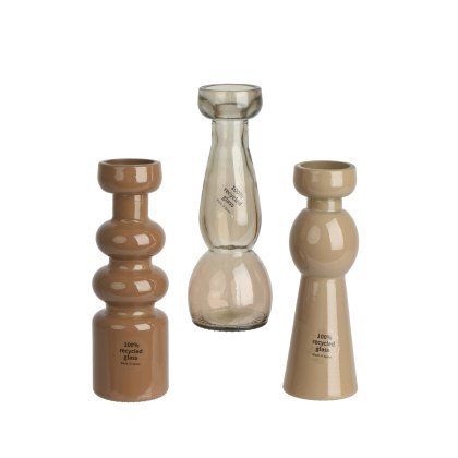 Kaemingk Recycled Glass Candlestick Kaemingk Recycled Glass Candlestick