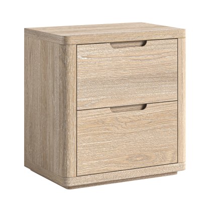 Portobello Wide 2 Drawer Bedside Table Portobello Wide 2 Drawer Bedside Table