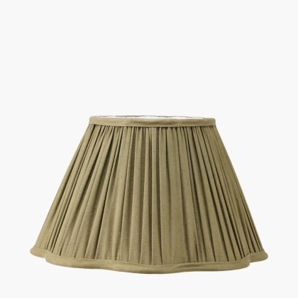 Pacific Malia Olive Green Mushroom Pleat Scalloped Shade Pacific Malia Olive Green Mushroom Pleat Scalloped Shade