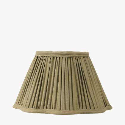 Pacific Malia Olive Green Mushroom Pleat Scalloped Shade Pacific Malia Olive Green Mushroom Pleat Scalloped Shade
