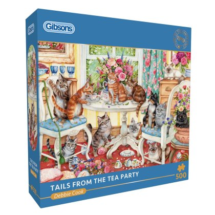 Gibsons Tails From The Tea Party 500pc Puzzle Gibsons Tails From The Tea Party 500pc Puzzle