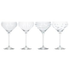 Mikasa Cheers Set of 4 Champagne Saucers Mikasa Cheers Set of 4 Champagne Saucers