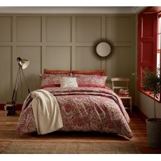 Morris & Co Larkspur Crimson Red Duvet Cover Set Morris & Co Larkspur Crimson Red Duvet Cover Set