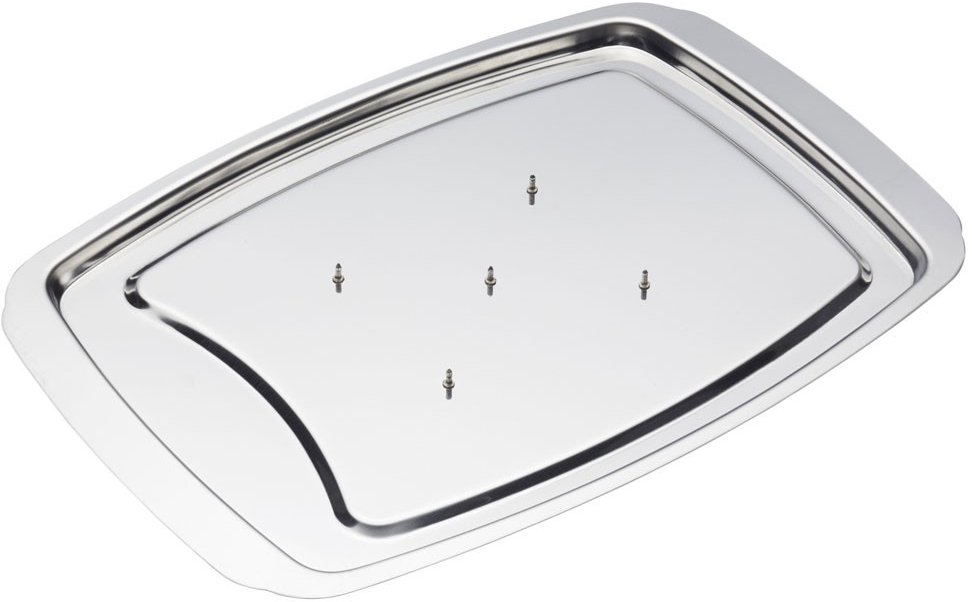 Stainless steel carving dish with spikes sale