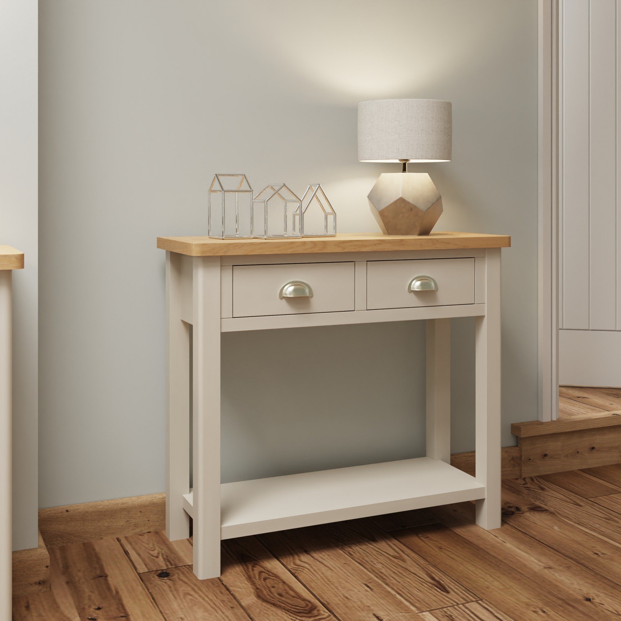 stone console table drawers