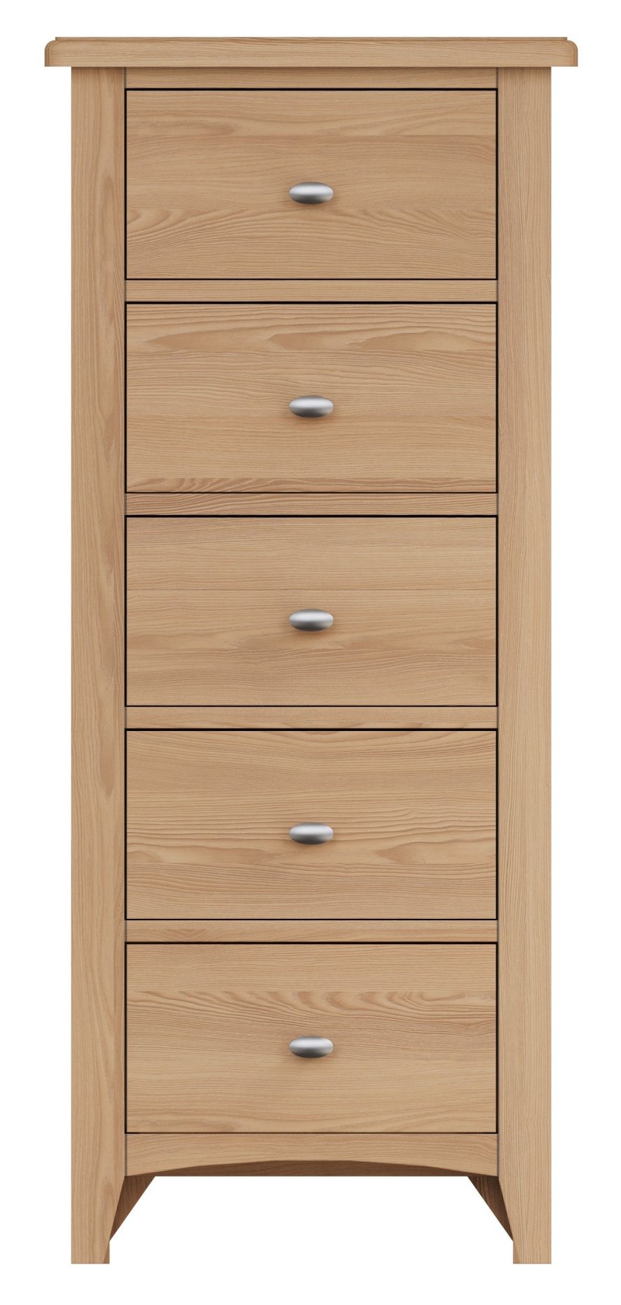 Stiffkey 5 Drawer Narrow Chest in Oak | Aldiss of Norfolk