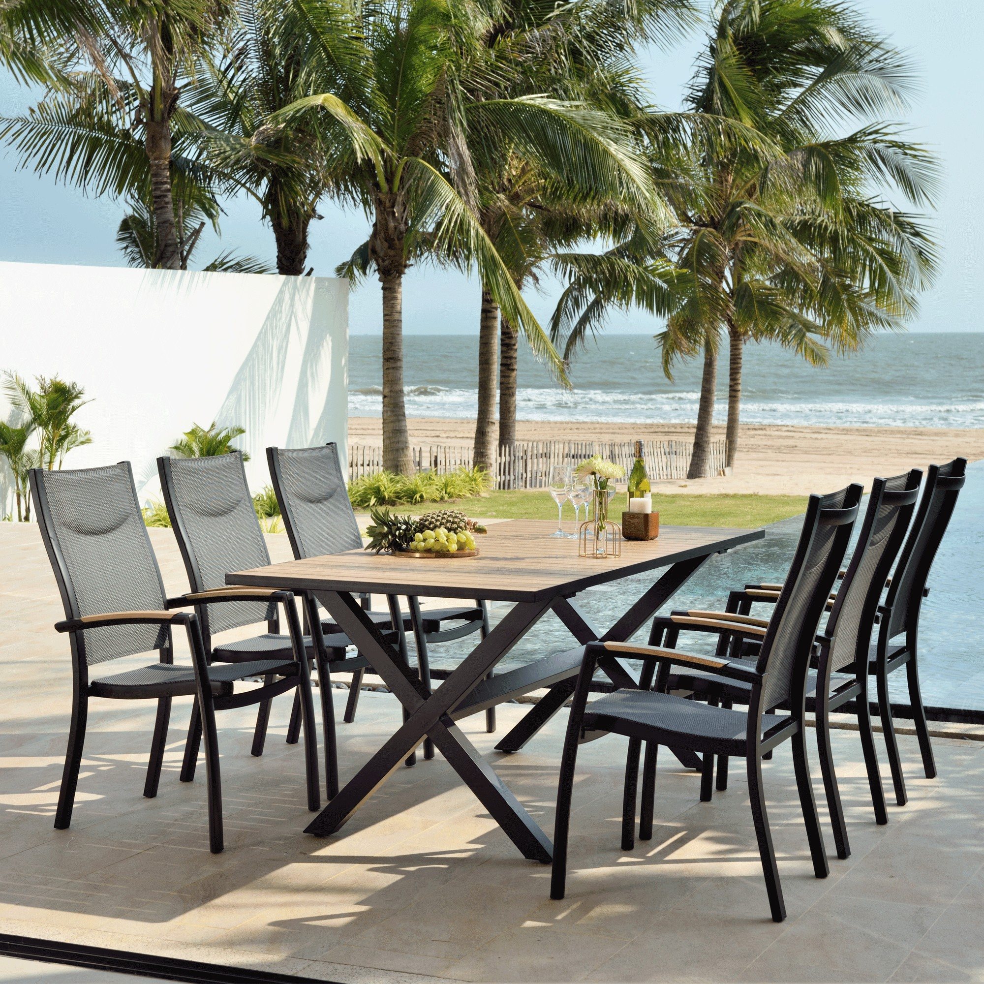 panama 6 seater dining set