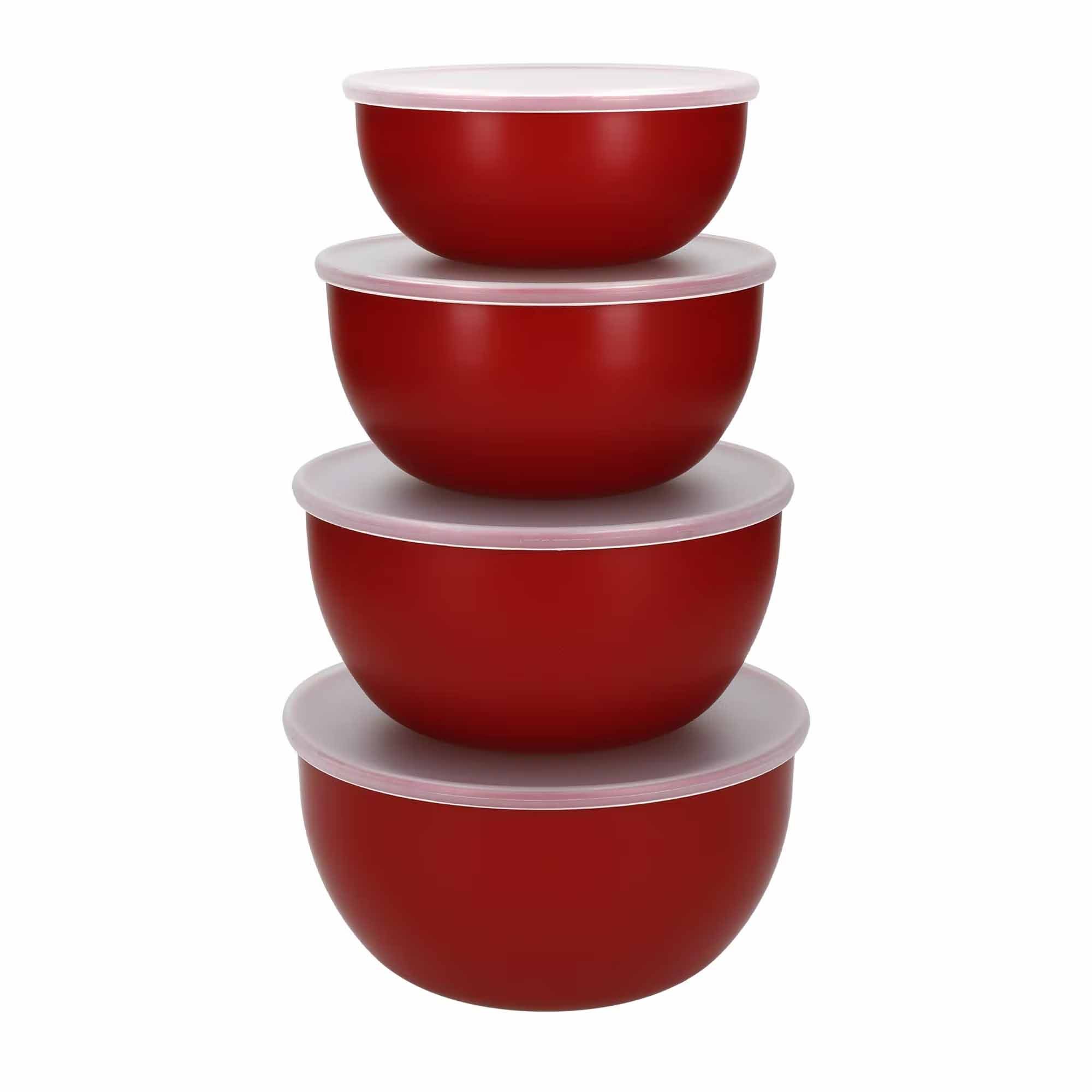 Premius 5-Piece Multi-Function Cooking and Prep Bowls With Red Lids –  ShopBobbys