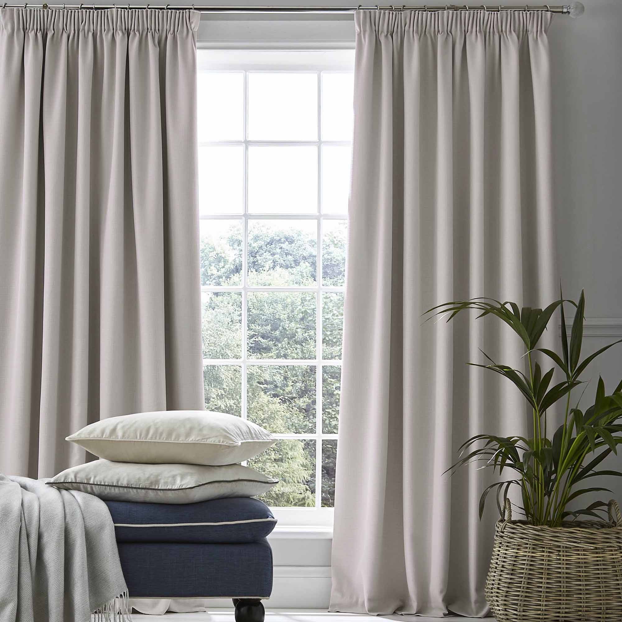 Laura Ashley Stephanie Dove Grey Curtains | Aldiss