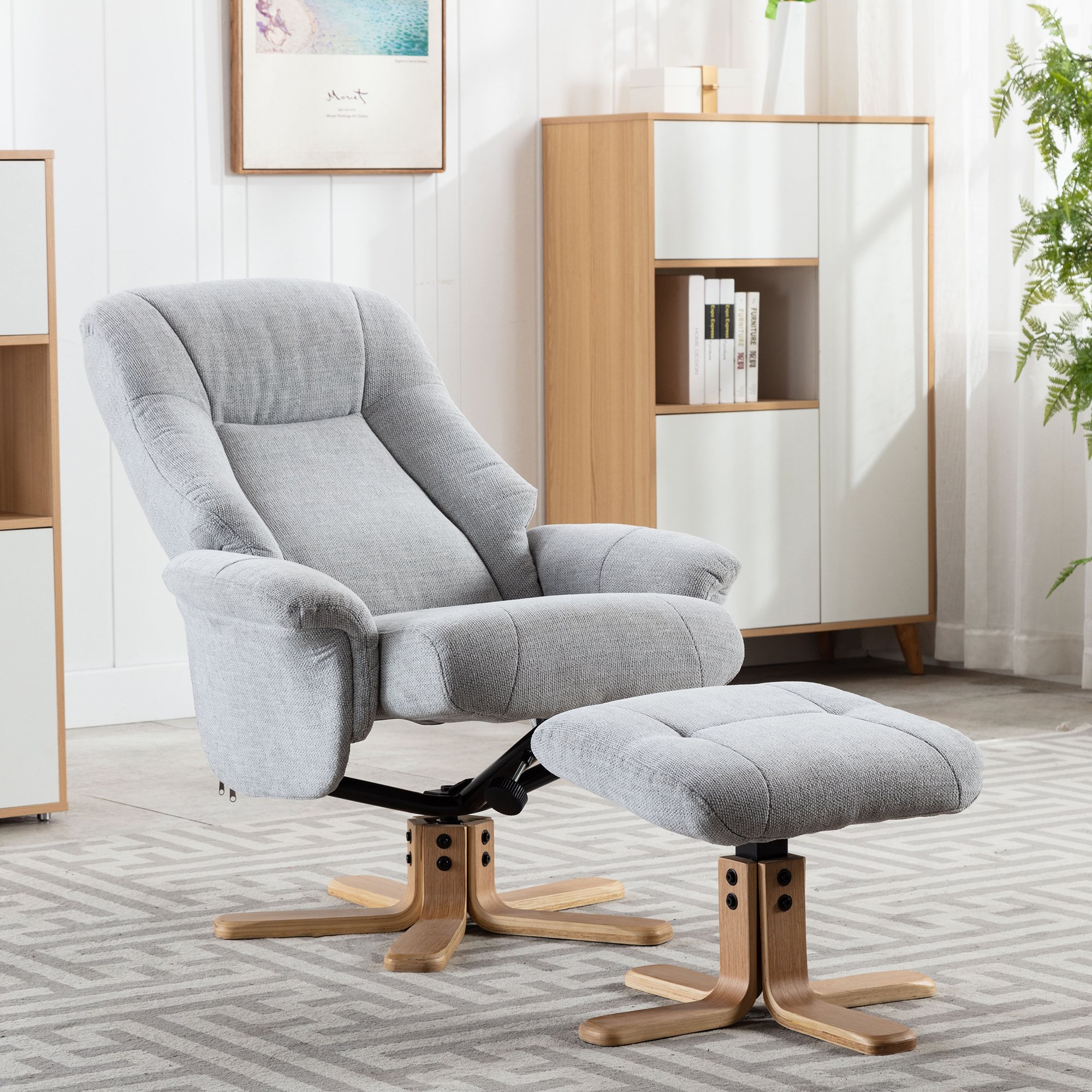 Hawaii Swivel chair and stool in Cloud | Aldiss of Fakenham