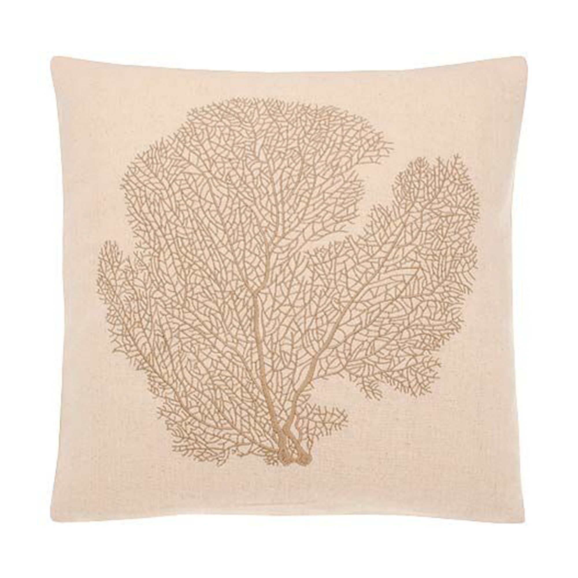 Red Coral Embroidered Pillow