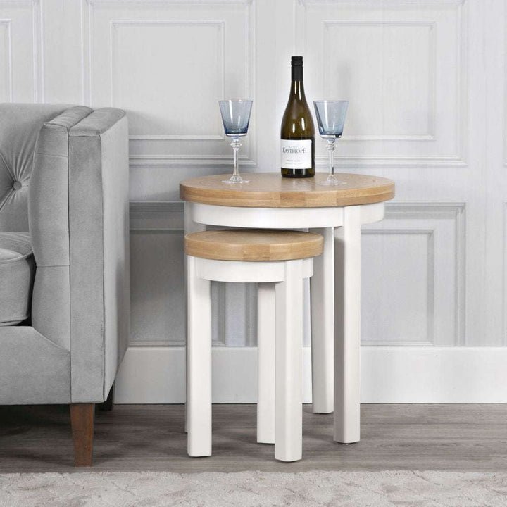 White stacking online tables