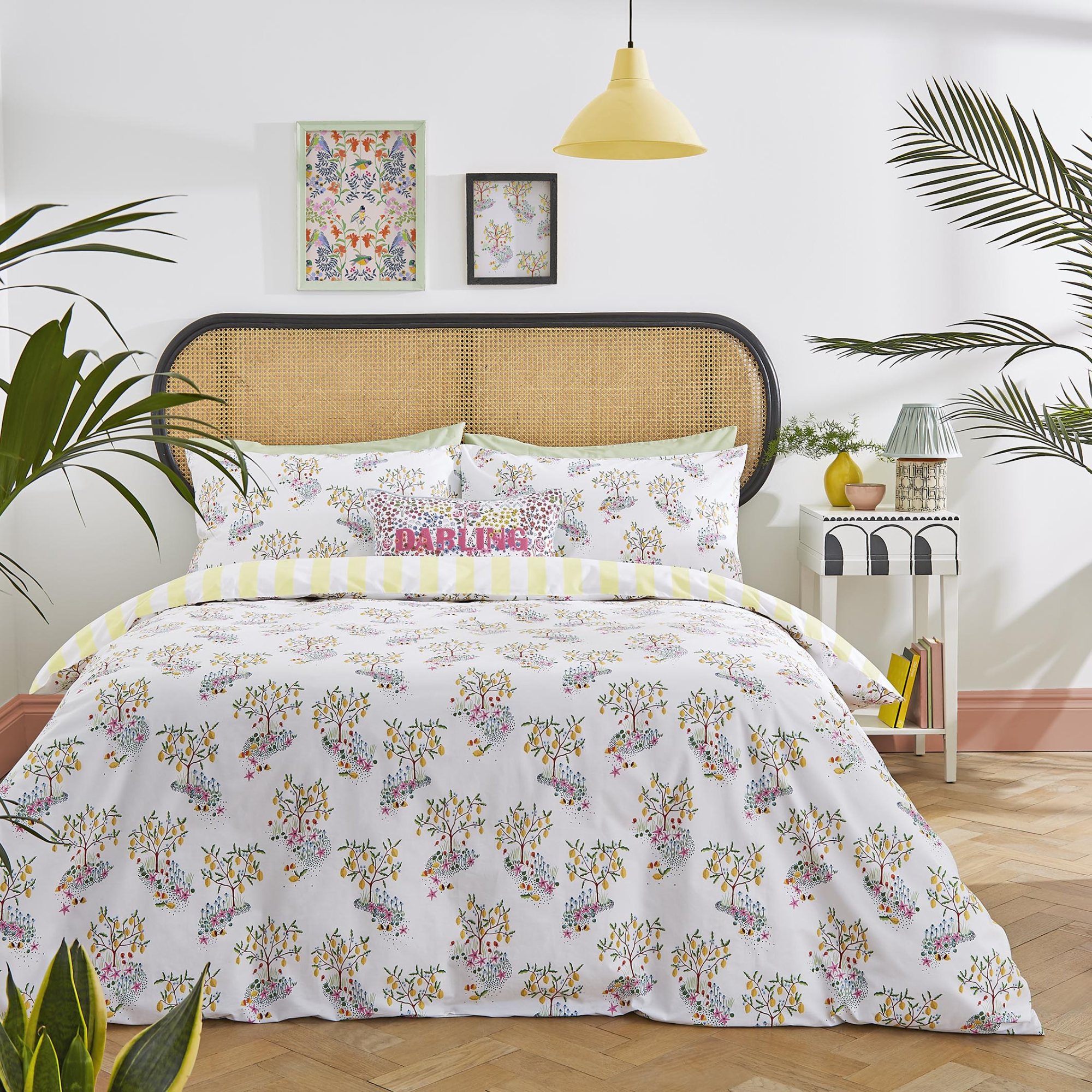 Cath Kidston Lemon Tree Duvet Cover Set Aldiss Of Norfolk   46670 50659 