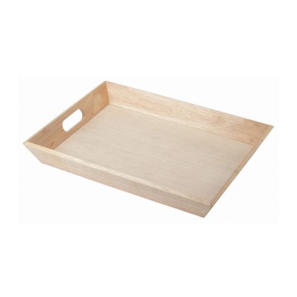 Oblong Plain Wood Tea Tray Oblong Plain Wood Tea Tray