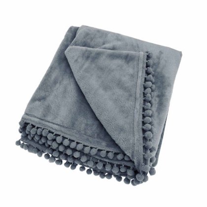 Walton & Co Cashmere Touch Throw Charcoal Walton & Co Cashmere Touch Throw Charcoal