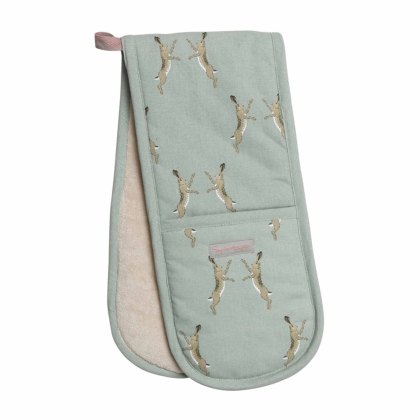 Sophie Allport Boxing Hares Double Oven Glove Sophie Allport Boxing Hares Double Oven Glove