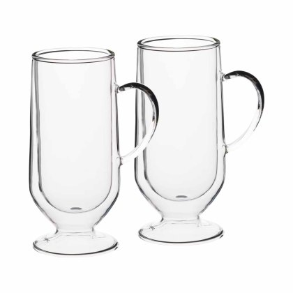 La Cafetiere Double walled set of two Irish coffee glasses La Cafetiere Double walled set of two Irish coffee glasses