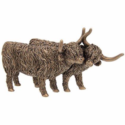 Joe Davies Bronze Highland Coo Pair Joe Davies Bronze Highland Coo Pair