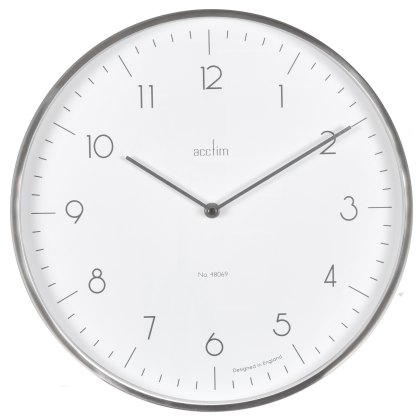 Acctim Madison Brushed Steel Clock Acctim Madison Brushed Steel Clock