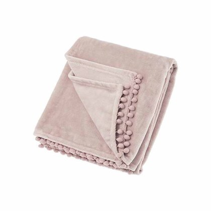 Walton & Co Cashmere Touch Throw Quartz Pink Walton & Co Cashmere Touch Throw Quartz Pink