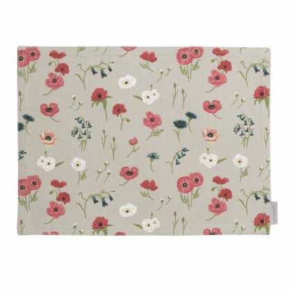 Sophie Allport Poppy Meadow Fabric Placemat Sophie Allport Poppy Meadow Fabric Placemat