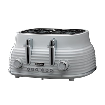 Daewoo Sienna 4 Slice Toaster Grey Daewoo Sienna 4 Slice Toaster Grey