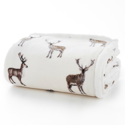 Deyongs Sterling Stag Printed Fleece