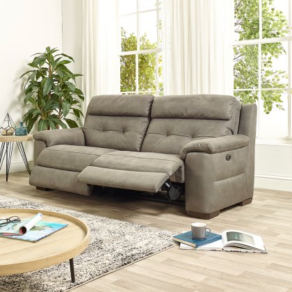 Aries 3 Seater Recliner Sofa in Charcoal Grey Aries 3 Seater Recliner Sofa in Charcoal Grey