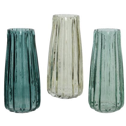 Kaemingk Assorted Colours Glass Green Vase Kaemingk Assorted Colours Glass Green Vase
