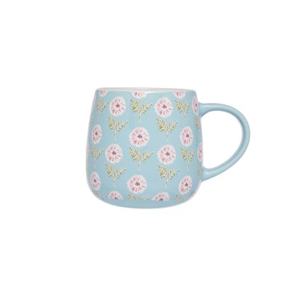 Siip the cottage Blue with Pink Flowers floral mug Siip the cottage Blue with Pink Flowers floral mug