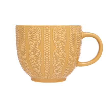 Siip embossed knit mug mustard Siip embossed knit mug mustard