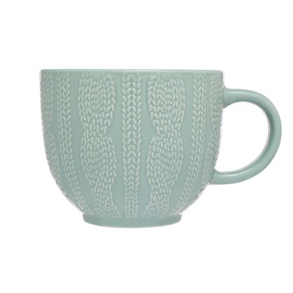 Siip embossed knit mug turquoise Siip embossed knit mug turquoise