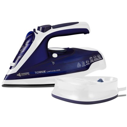 Tower Ceraglide 2400w Cord/Cordless Iron Blue Tower Ceraglide 2400w Cord/Cordless Iron Blue