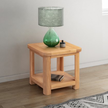 Gloucester Oak Lamp Table with Shelf Gloucester Oak Lamp Table with Shelf