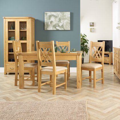 Gloucester Oak 1.2m Extending table & 4 Chairs Gloucester Oak 1.2m Extending table & 4 Chairs