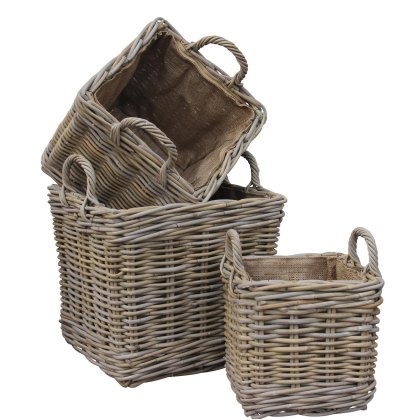 Glenweave Square Small Log Basket Glenweave Square Small Log Basket