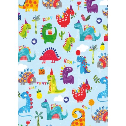 Glick Dinosaur Roars Gift Wrap Glick Dinosaur Roars Gift Wrap