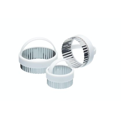KitchenCraft Set of Three Fluted Pastry Cutters KitchenCraft Set of Three Fluted Pastry Cutters