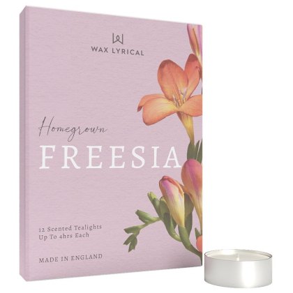 Wax Lyrical Home Grown 12 Pack Freesia Tealights Wax Lyrical Home Grown 12 Pack Freesia Tealights