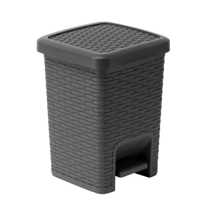 Addis Rattan Pedal Bin Charcoal Addis Rattan Pedal Bin Charcoal
